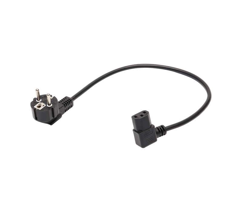 JT008/FY003+ST3W 16A 250V European Standard Three-Pin 90-Degree Elbow Plug na May 90-Degree na IEC C13 Connector