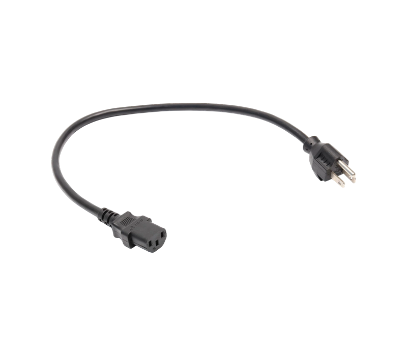 JT-3K+JT-ST3 15A 125V Three-Pin US Standard Plug na May Cable Clamp At IEC Connector C13