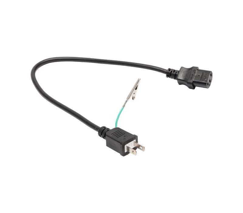 J3-7/12/15+JT-ST3 15A 125V Japanese Plug na may Alligator Clip at IEC Connector C13