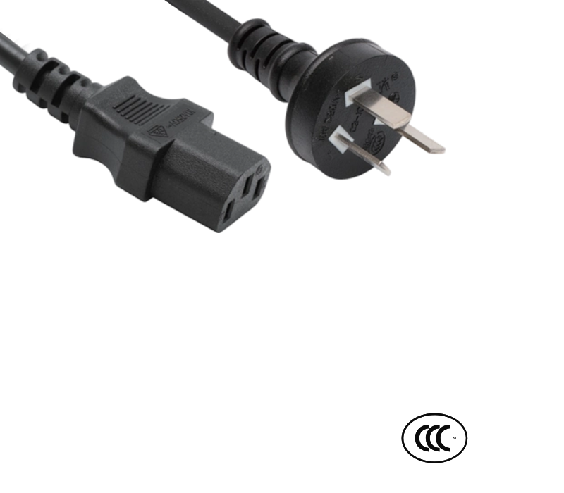 C3-10C+JT-ST3 10A 250V Three-Pin China Standard Plug na may IEC Connector C13