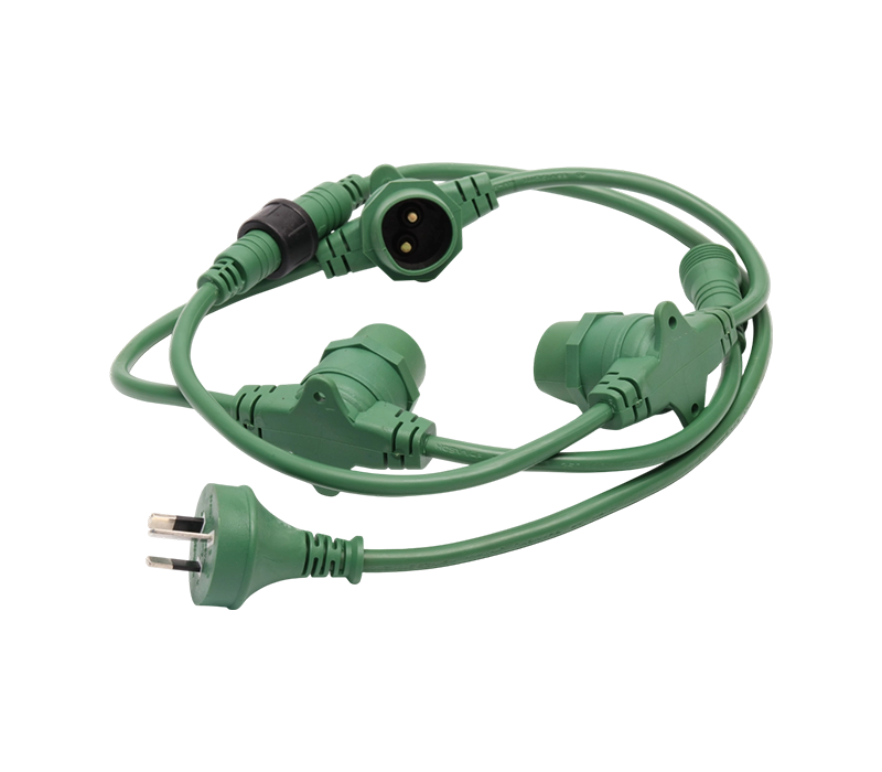 Mga Ilaw ng String na Multicolor na Istilo ng Australia na May Mga Pang-Australian-Standard na Three-Pin Plug At Mga Konektor na Hindi tinatablan ng tubig