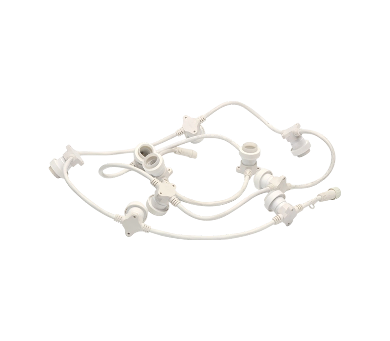 White LED Light String na May mga Waterproof Connector