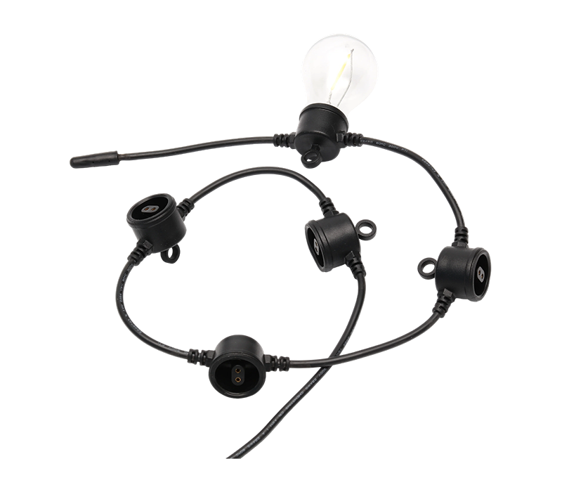 G40 E12, 25 Bulbs, Euro Standard 220V, Warm Yellow String Lights para sa Indoor/Outdoor Garden Decor