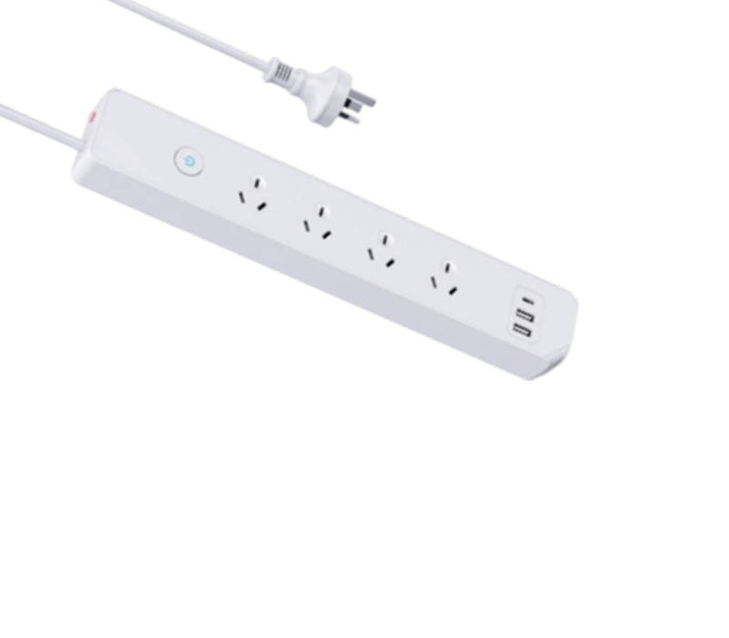 AU05 Australian-Style Power Strip na may 4 Outlet, 2 USB-A Port, At 1 USB-C Port