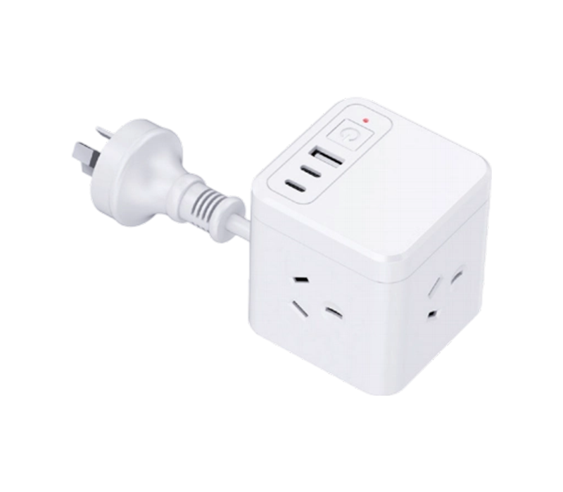 AU10 Wired Cube Power Strip na may 3 Australian-Style Outlet