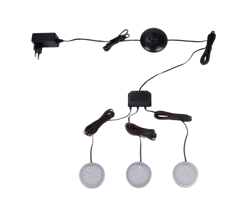 CLS-09 Cabinet Trim Lights na may ABS Plastic at Chrome-Plated Housings